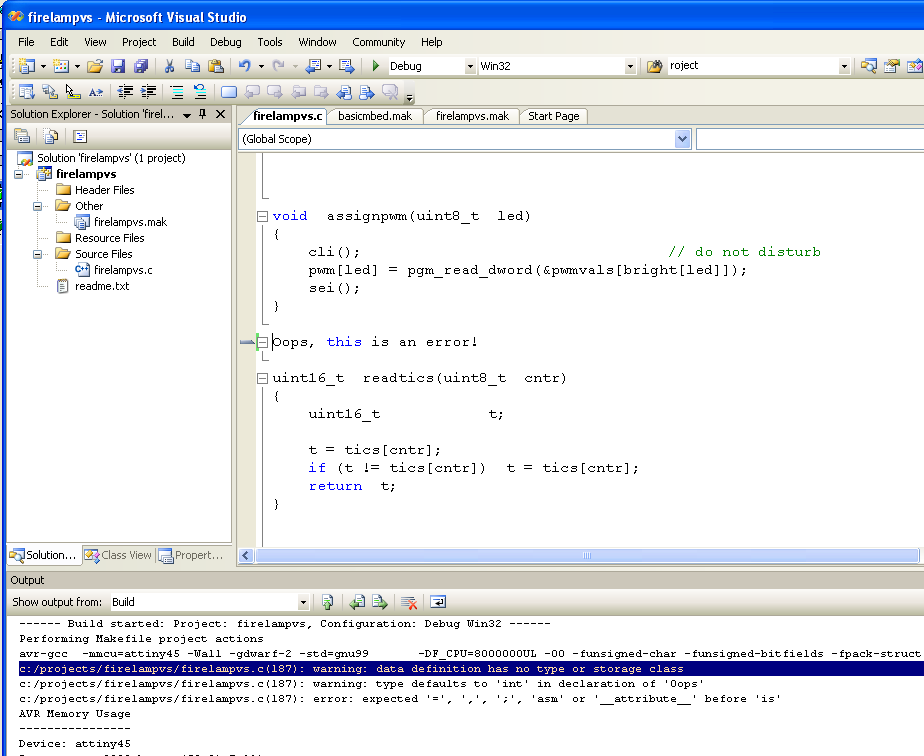 Double-click the error message Double-click the error message