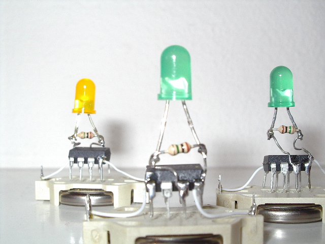 A group of LED fireflies A group of LED fireflies