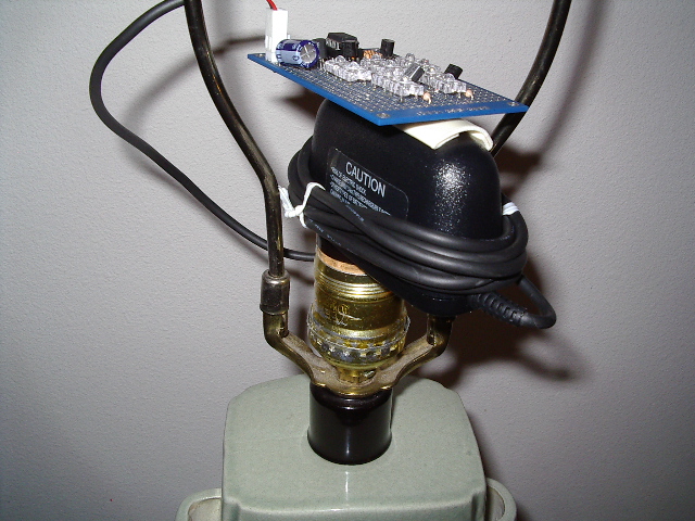 Firelamp board plugged into a lamp Firelamp board plugged into a lamp