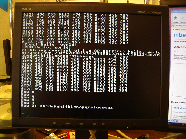 Text from the Gameduino Text from the Gameduino