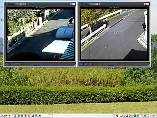 図1:USBカメラ2台の映像 <click>→図2:増強したUSBカメラ