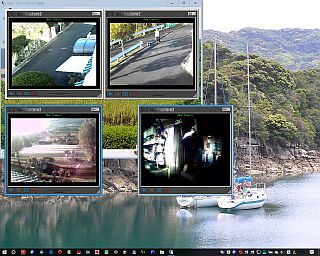 図5:右上:犬とお散歩?、右下:室内魚眼 <click>→図6:その後の風景