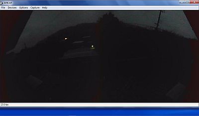 図7:180度カメラの夜景映像 <click>→図8:120度カメラの夜景映像