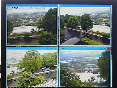 図1:4画面/窓動画 <click>→動画1:4画面並動の様子