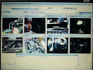 図1:USBカメラ8台で <click>→図2:描画が間に合わない?