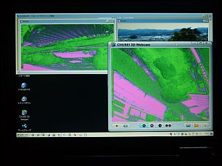 図1:寒い朝の画面 <click>→図2:正常時の画面群