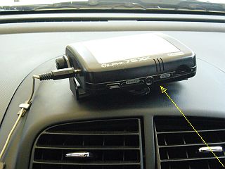 図1:再度取り付けた車載レーダー <click>→図2:反則キップ