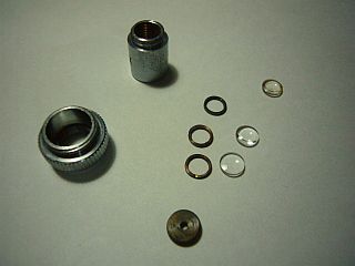 図3:対物レンズ部の分解 <click>→図2:全体を分解した状態