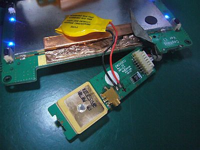 図3:LI電池を付加してみた <click>→図4:でも、GPS不感は変わらず