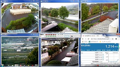 図1:Yahoo!株価の画面を足してみた <click>→図2:夜の周辺風景