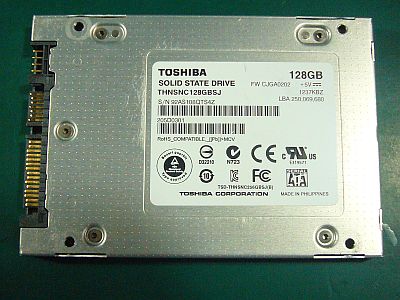 図1:SSD 128GBを買った! <click>→図2:ギョ!果たして使えるのかな?