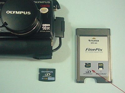 図1:予備として、xDカードアダプタを買った <click>→図2:Win10上では読み書きが出来ない