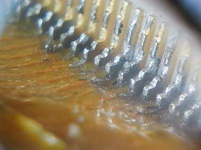 図1:拡大カメラの映像 <click>→図2:FPCにコネクタを接続しだが