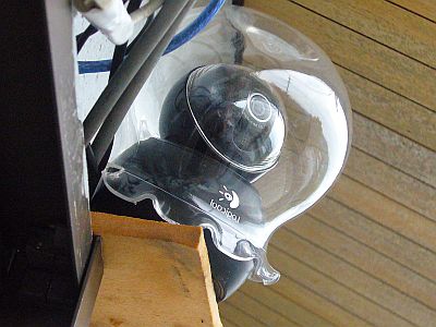 図69:仮設置して試験中 <click>→図70:再び取り出して来たLogicool Orbit/Sphere AF