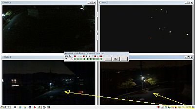 図75:夜景(街灯下の地面が見える) <click>→図76:昼景(自動映像調整で手動補正ナシ)