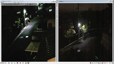図83:夜景はバッチリ! <click>→図84:全カメラ名と夜景専用2カメラ(矢印)