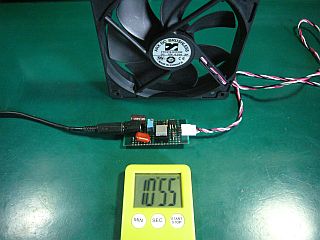 図5:10分間タイマーは可能だった! <click>→図6:100μFx1MΩでは約2分間