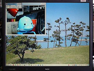 図6:看視部だけ縮小表示(左上) <click>→動画2:拡大・縮小4画面+1画面切替
