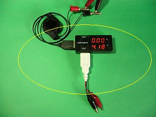 図1:自作?した充電電圧電流計 <click>→図2:充電監視中!