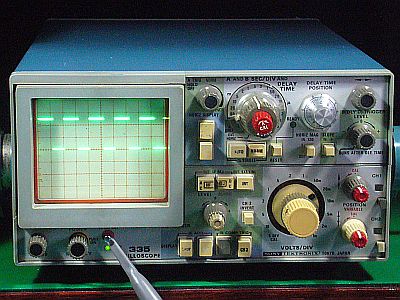 図1:復活した「SonyTek.335」オシロ <click>→図2:小信号でもトリガが掛かるようになった!