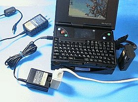 ミニアダプタでPC110動作中