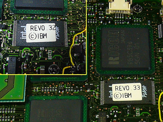 図5:BIOSチップ2種: Rev0.32 & Rev0.33 [クリック」→図6:作成したFD 2種:Xpatch3 & Xpatch2